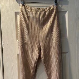 Hello Molly Shimmery Gold Pleated Skirt